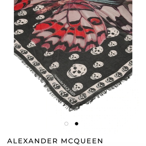 Alexander McQueen Accessories - ALEXANDER MCQUEEN GIANT BUTTERFLY AND SKULL SCARF